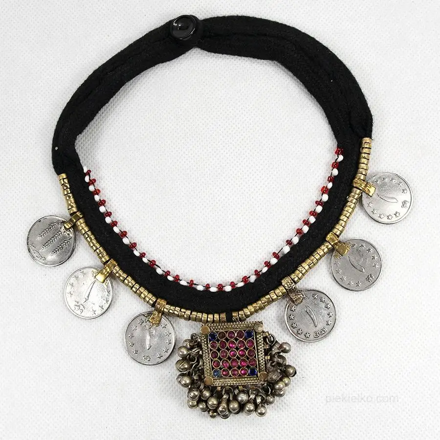 Afgański Choker z monetami