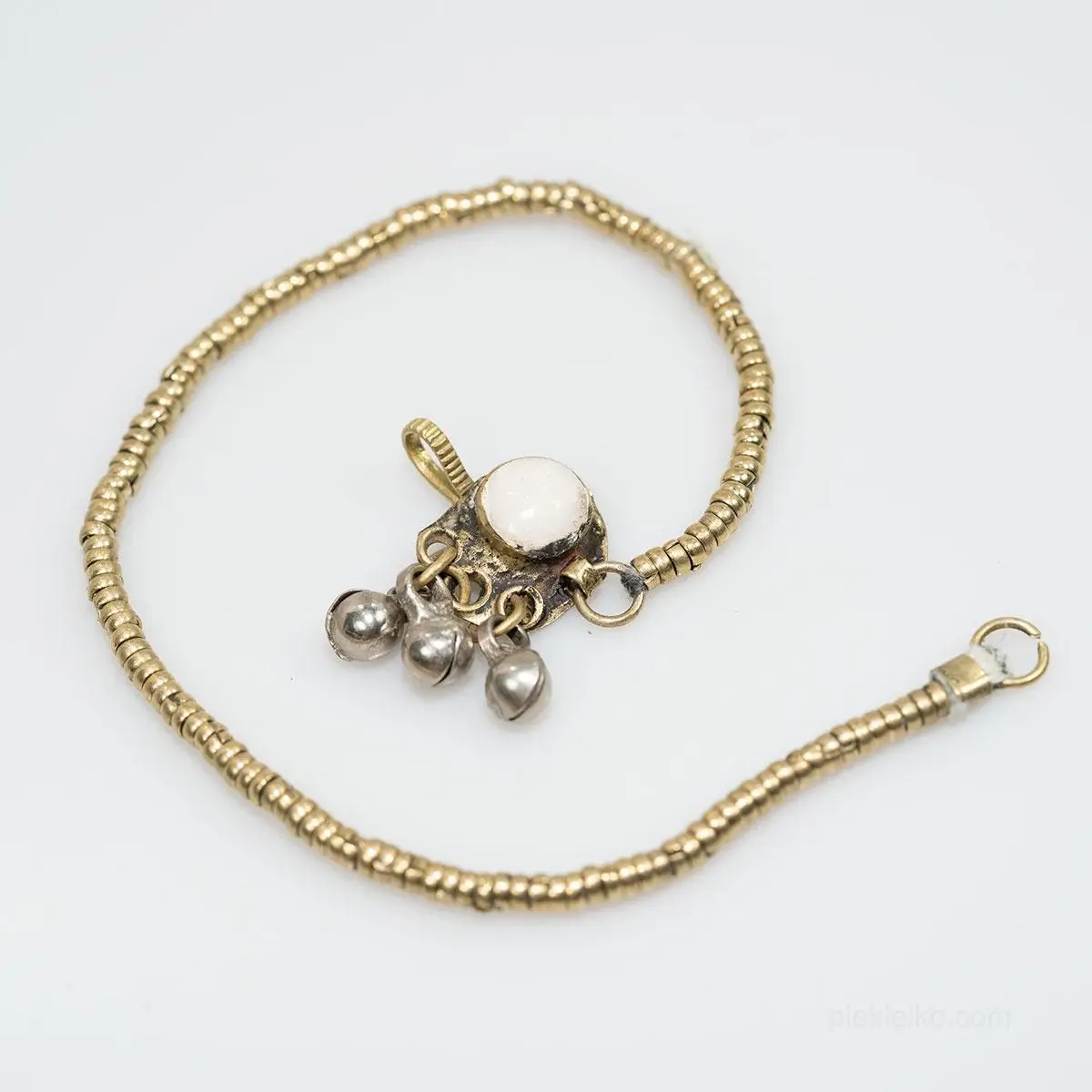 Ankle bracelet with a stone - jade
