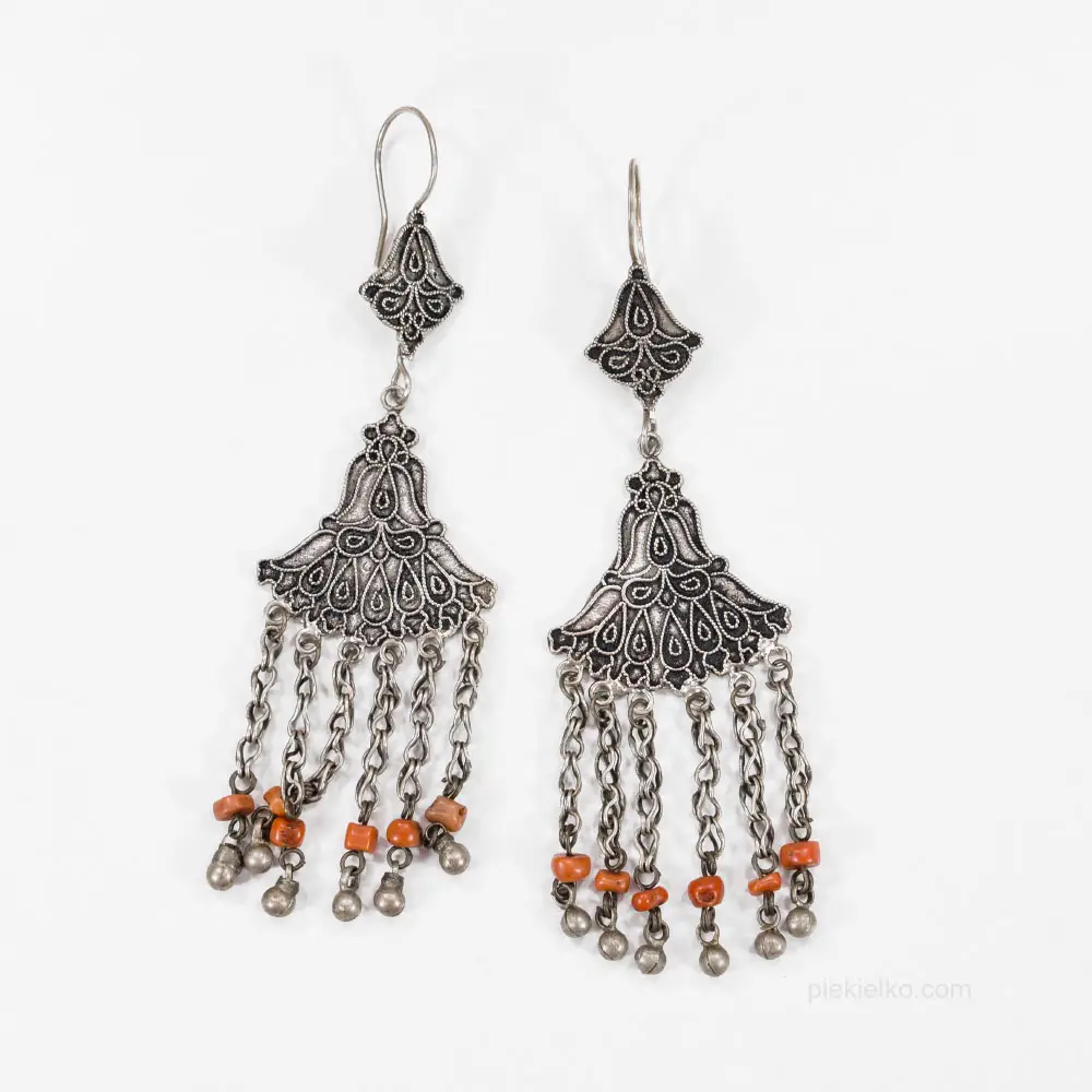 Rare silver earrings from Afghanistan