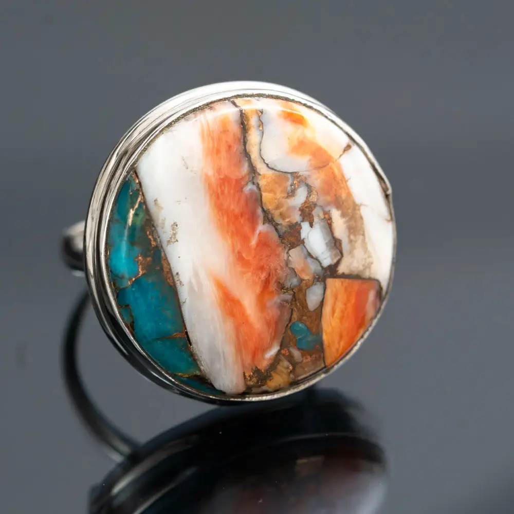 Ring with Turquoise and Copper vein