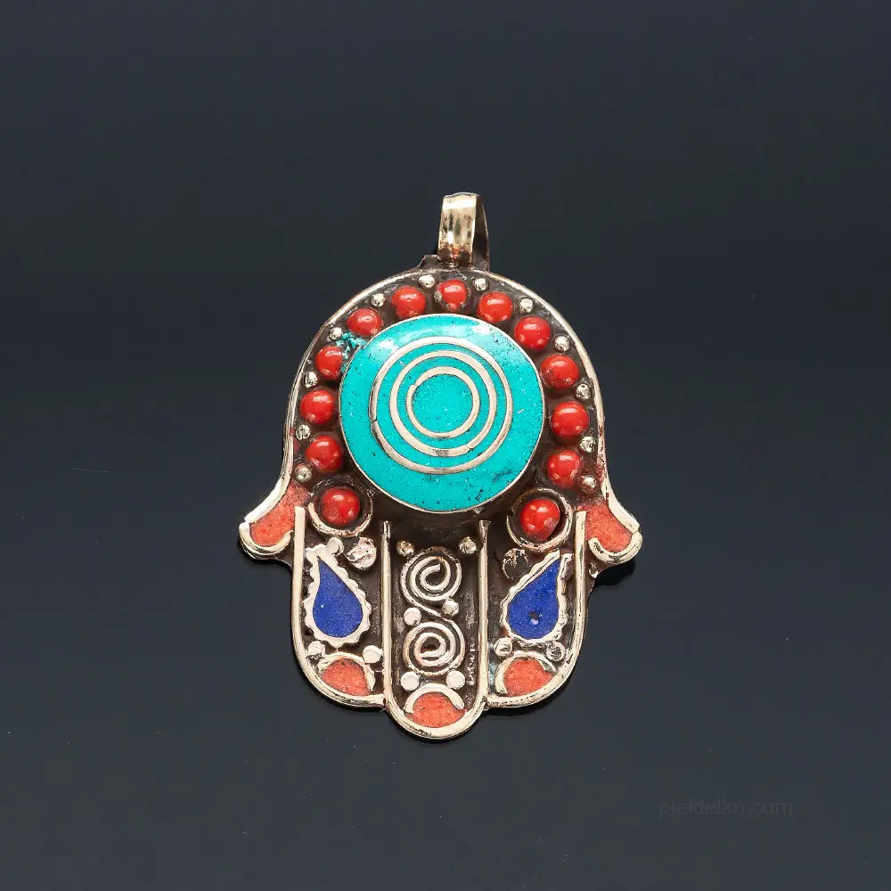 Tybetańska zawieszka Amulet HAMSA