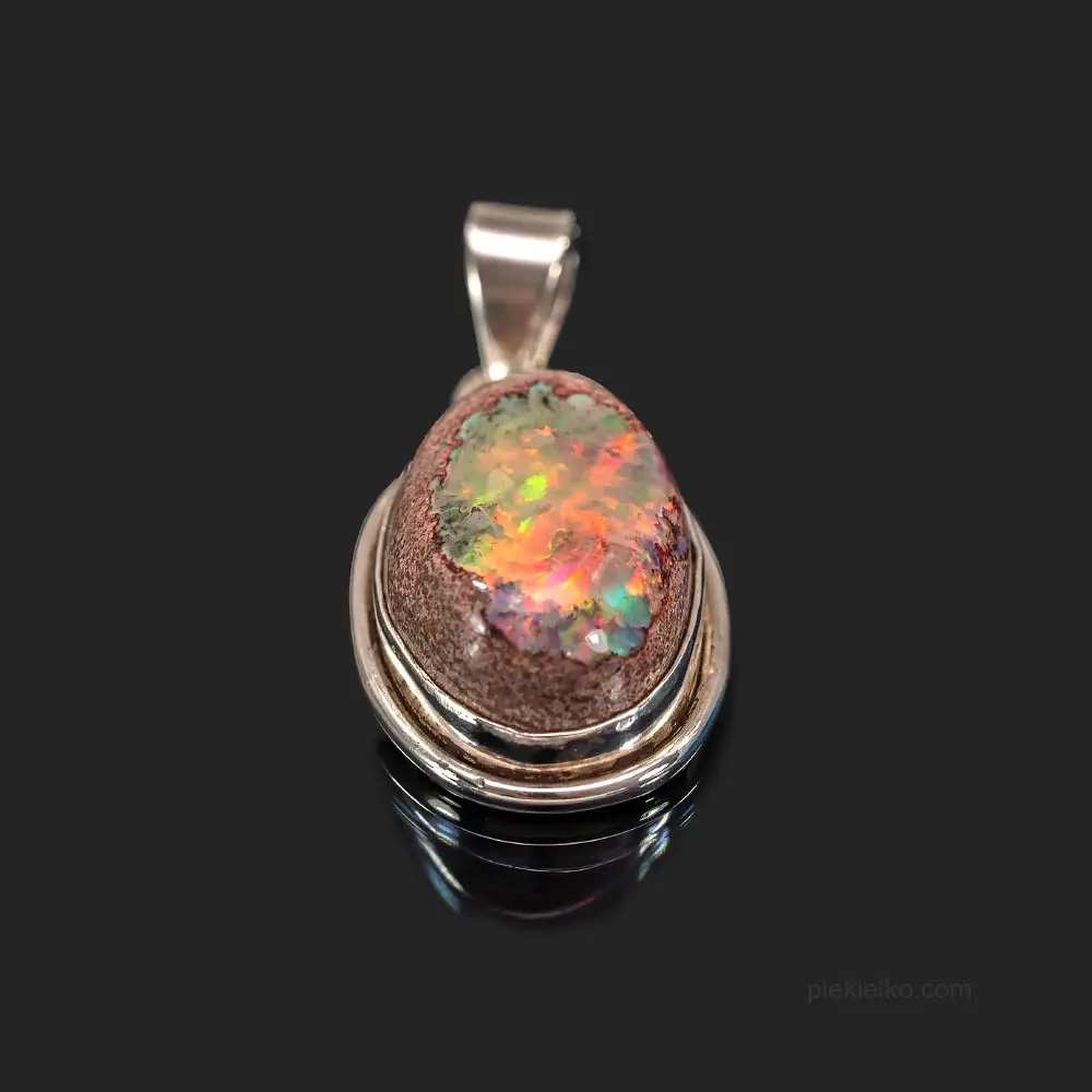 Firelight Pendant with Mexican Opal