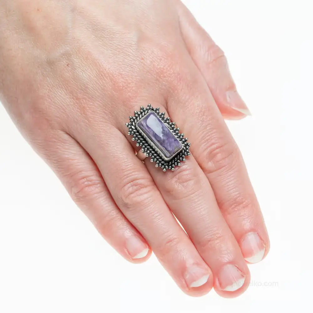 A ring with a magical charoite