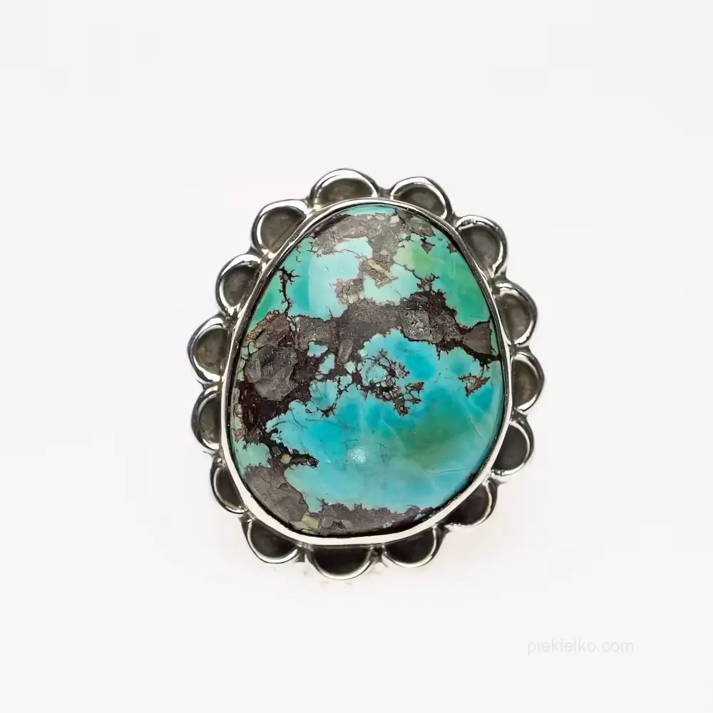 Silver ring with turquoise