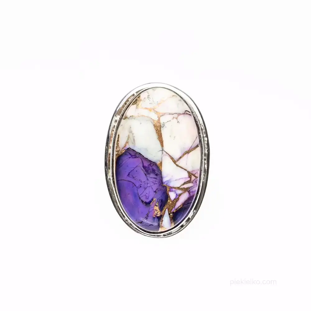 Purple turquoise and copper ring – the beauty of contrast