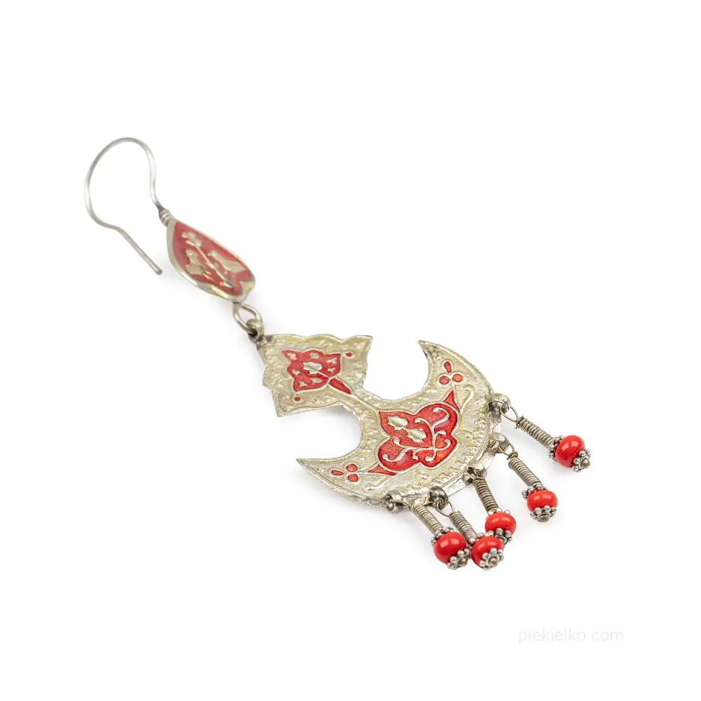 Moon over Bukhara earrings red