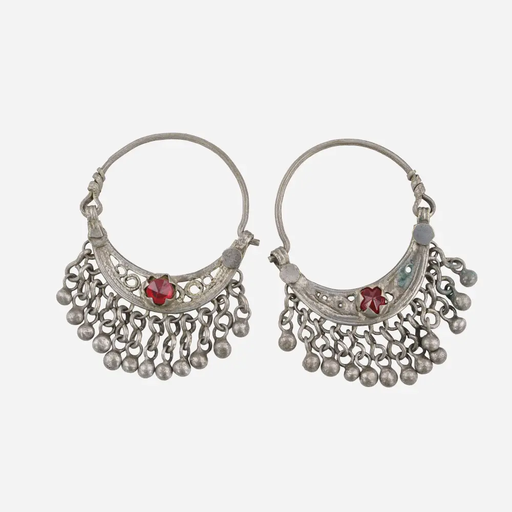 Kashmiri Crescent Earrings